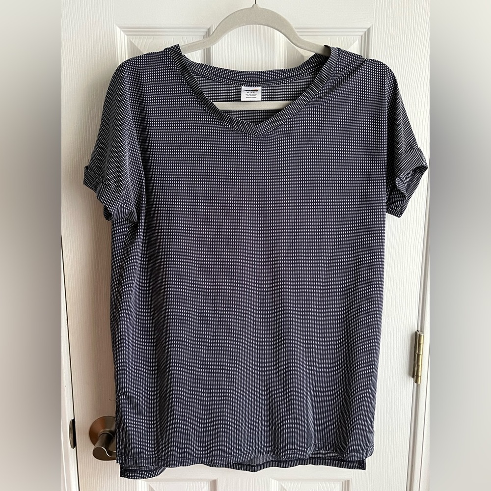Navy Sporty Shirt with White Details